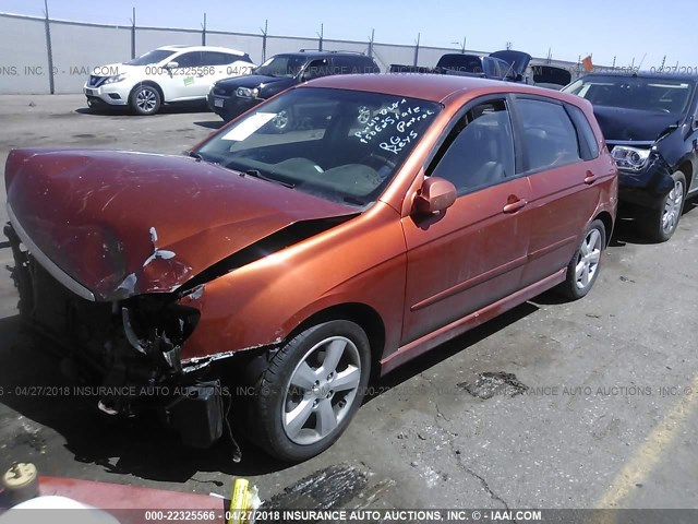 KNAFE161775007555 - 2007 KIA SPECTRA5 SX ORANGE photo 2