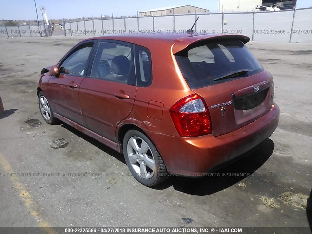 KNAFE161775007555 - 2007 KIA SPECTRA5 SX ORANGE photo 3