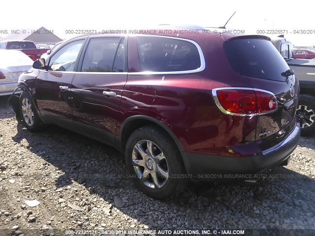 5GALVBED9AJ122844 - 2010 BUICK ENCLAVE CXL წითელი ფოტო 3