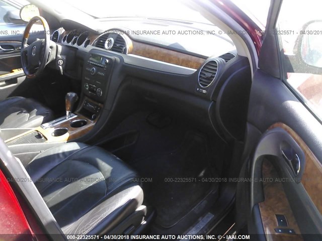 5GALVBED9AJ122844 - 2010 BUICK ENCLAVE CXL წითელი ფოტო 5