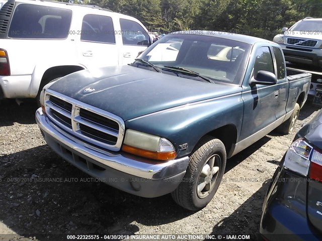 1B7GL23Y9VS123827 - 1997 DODGE DAKOTA GREEN photo 2