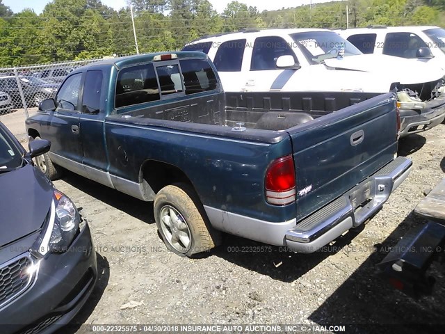 1B7GL23Y9VS123827 - 1997 DODGE DAKOTA GREEN photo 3