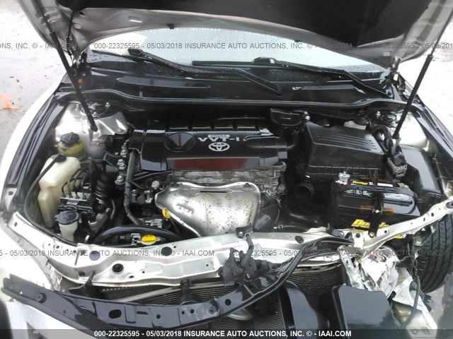 4T1BF3EK0AU560786 - 2010 TOYOTA CAMRY SE/LE/XLE ვერცხლისფერი ფოტო 10