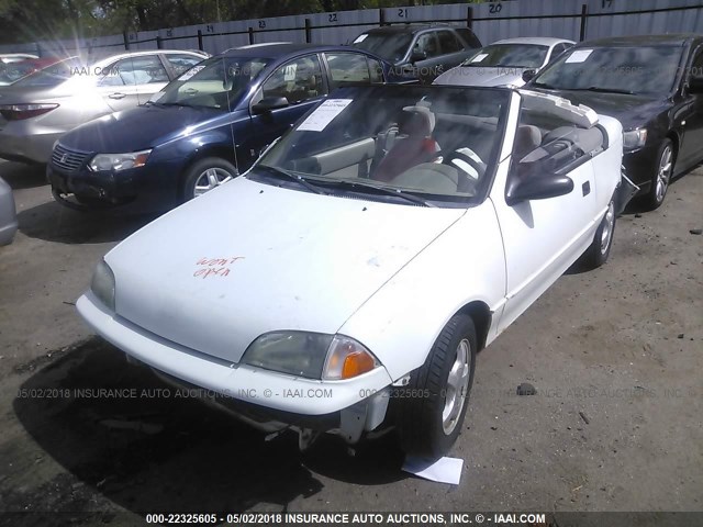 JG1MR336XPK210315 - 1993 GEO METRO LSI/SPRINT/CL WHITE photo 2