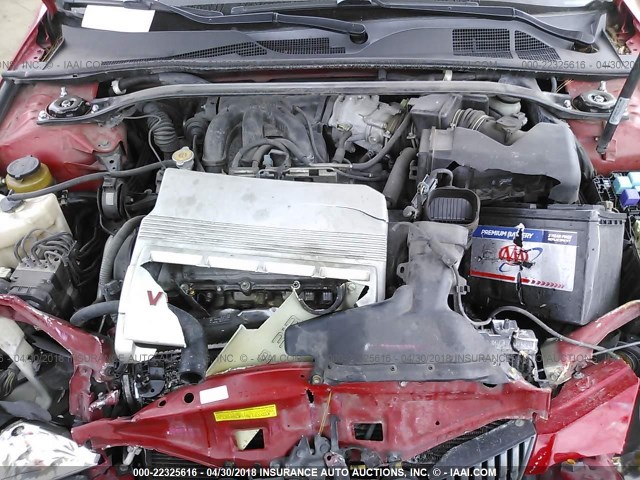 4T1FA38P56U087014 - 2006 TOYOTA CAMRY SOLARA SE/SLE წითელი ფოტო 10