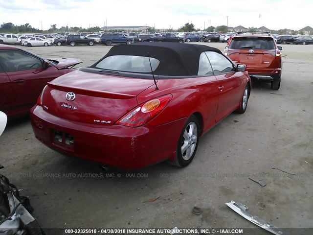 4T1FA38P56U087014 - 2006 TOYOTA CAMRY SOLARA SE/SLE წითელი ფოტო 4