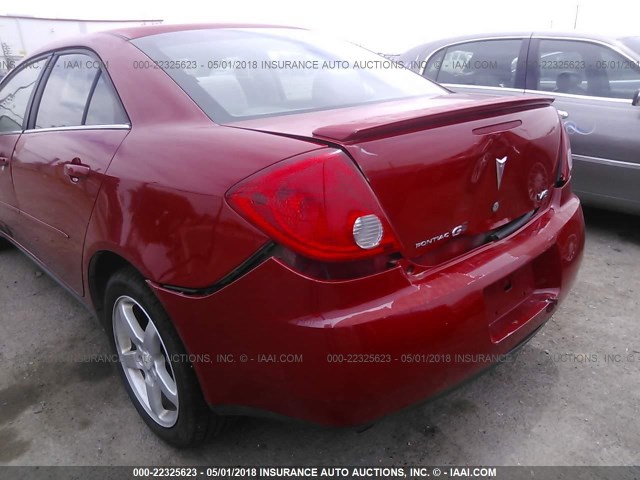 1G2ZG58N374224614 - 2007 PONTIAC G6 SE RED photo 6