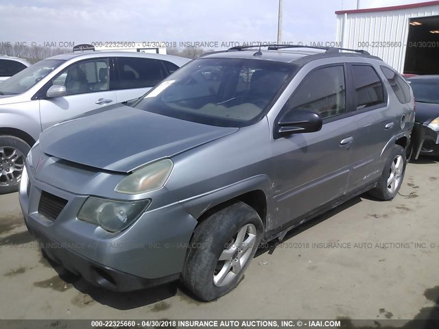 3G7DB03E34S545108 - 2004 PONTIAC AZTEK SILVER photo 2