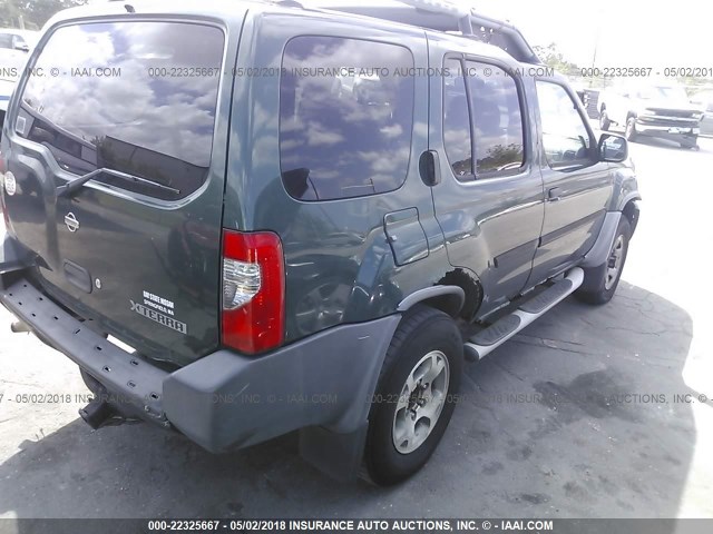 5N1ED28Y41C591865 - 2001 NISSAN XTERRA XE/SE GREEN photo 4