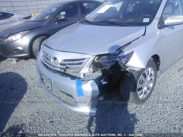 2T1BU4EE4DC055555 - 2013 TOYOTA COROLLA S/LE SILVER photo 6