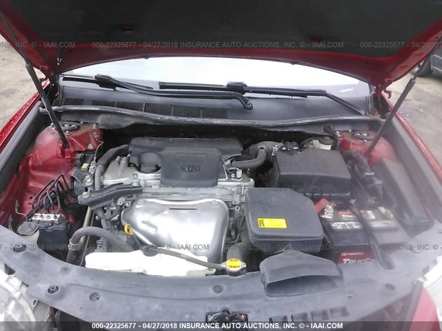 4T1BF1FK9CU548089 - 2012 TOYOTA CAMRY SE/LE/XLE 红色 照片 10