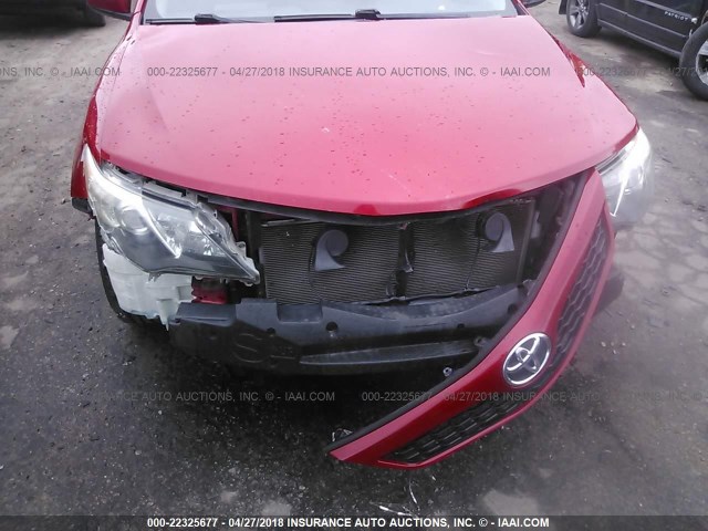 4T1BF1FK9CU548089 - 2012 TOYOTA CAMRY SE/LE/XLE RED photo 6