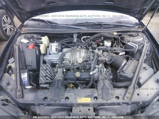 1G2WR52161F105597 - 2001 PONTIAC GRAND PRIX GTP BLACK photo 10