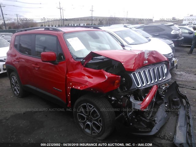 ZACCJABT9FPB37917 - 2015 JEEP RENEGADE LATITUDE RED photo 1