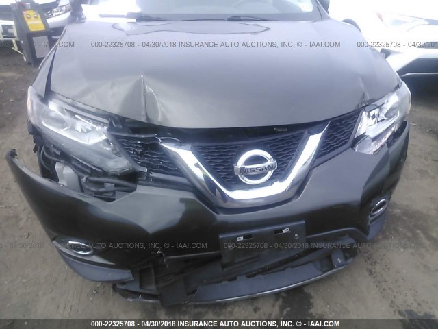 5N1AT2MV5FC838430 - 2015 NISSAN ROGUE S/SL/SV BROWN photo 6