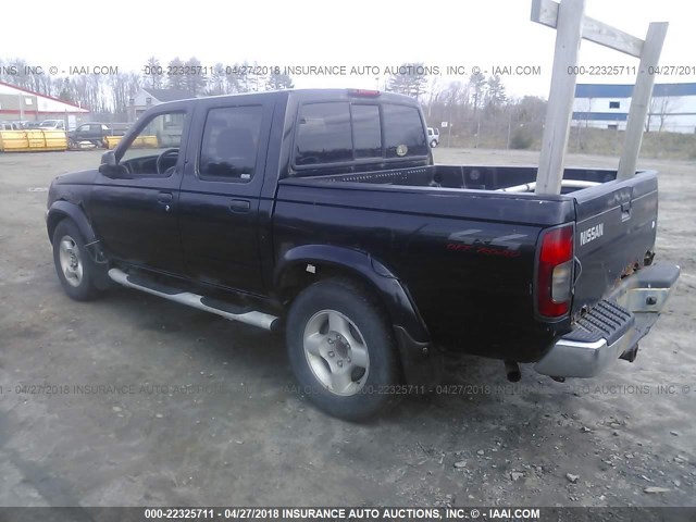 1N6ED27Y5YC330189 - 2000 NISSAN FRONTIER CREW CAB XE/CREW CAB SE BLACK photo 3