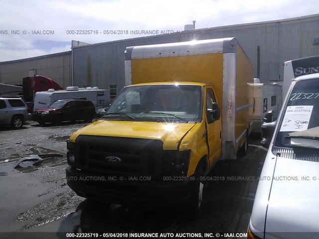 1FDWE3FS5EDA61863 - 2014 FORD ECONOLINE E350 SUPER DUTY CTWAY VAN YELLOW photo 2