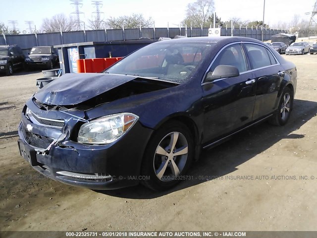 1G1ZC5E08CF222705 - 2012 CHEVROLET MALIBU 1LT 蓝色 照片 2