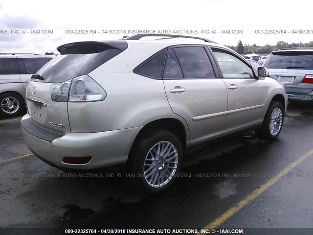 JTJHW31U460003624 - 2006 LEXUS RX 400 GOLD photo 4