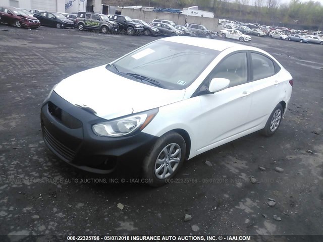 KMHCT4AEXCU218297 - 2012 HYUNDAI ACCENT GLS/GS WHITE photo 2