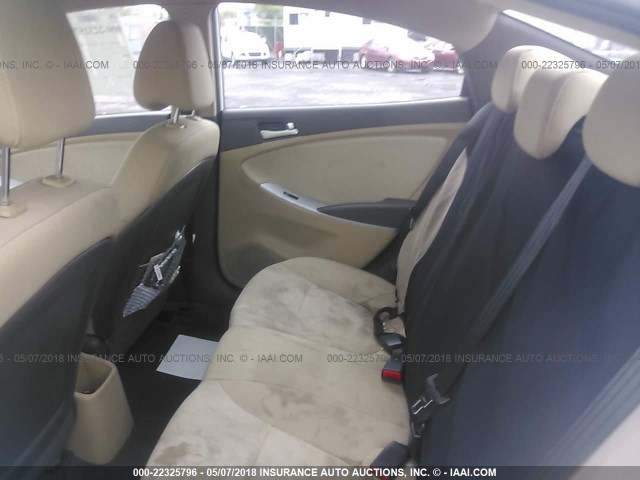 KMHCT4AEXCU218297 - 2012 HYUNDAI ACCENT GLS/GS WHITE photo 8