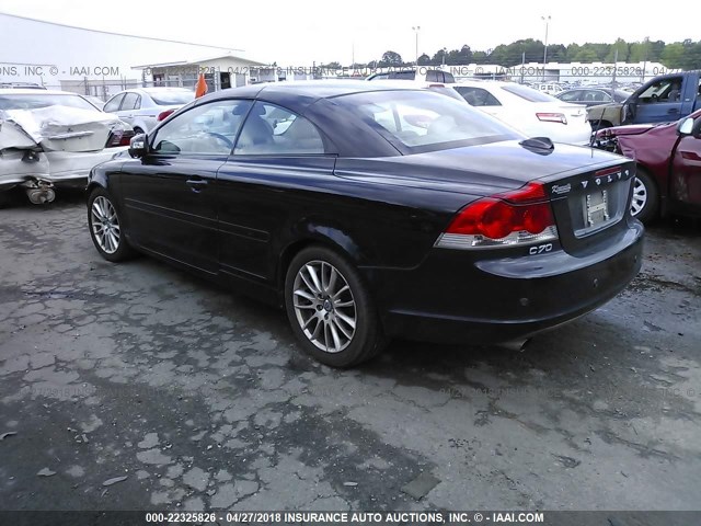 YV1MC67269J075175 - 2009 VOLVO C70 T5 BLACK photo 3