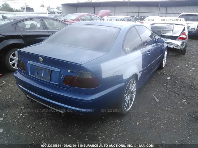 WBSBL93423JR19623 - 2003 BMW M3 BLUE photo 4