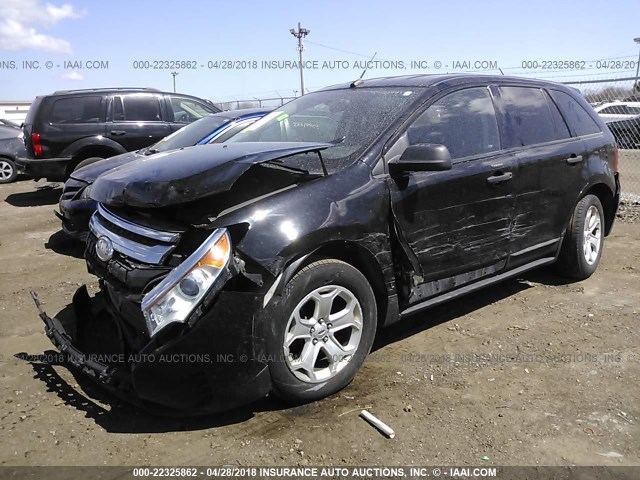 2FMDK3G94CBA26164 - 2012 FORD EDGE SE BLACK photo 2