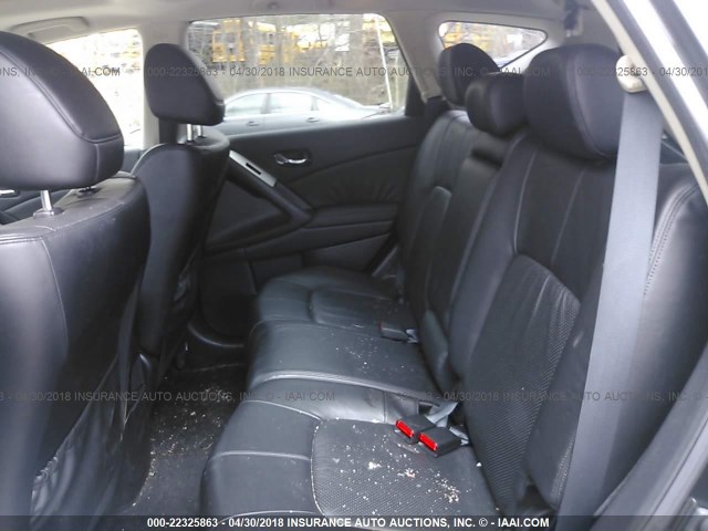 JN8AZ1MW9AW133339 - 2010 NISSAN MURANO S/SL/LE BLACK photo 8