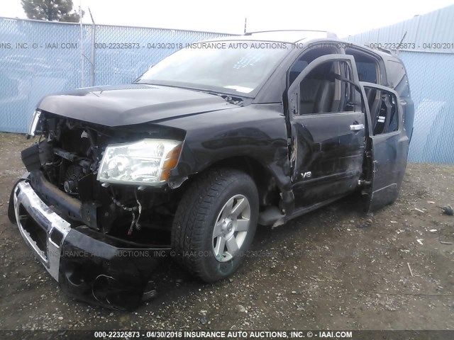 5N1AA08B96N706429 - 2006 NISSAN ARMADA SE/LE BLACK photo 2