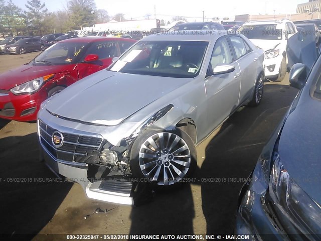 1G6AX5S37E0178163 - 2014 CADILLAC CTS LUXURY COLLECTION SILVER photo 2