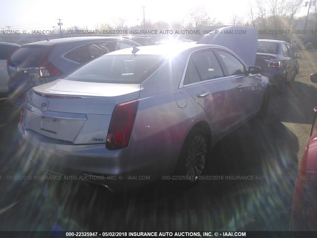 1G6AX5S37E0178163 - 2014 CADILLAC CTS LUXURY COLLECTION SILVER photo 4