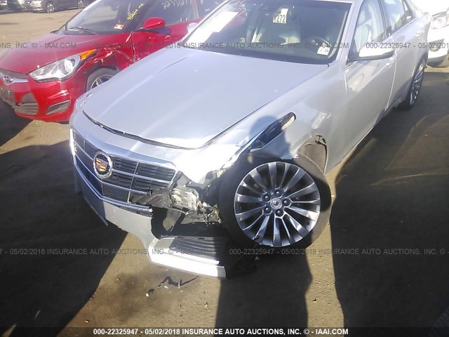 1G6AX5S37E0178163 - 2014 CADILLAC CTS LUXURY COLLECTION SILVER photo 6