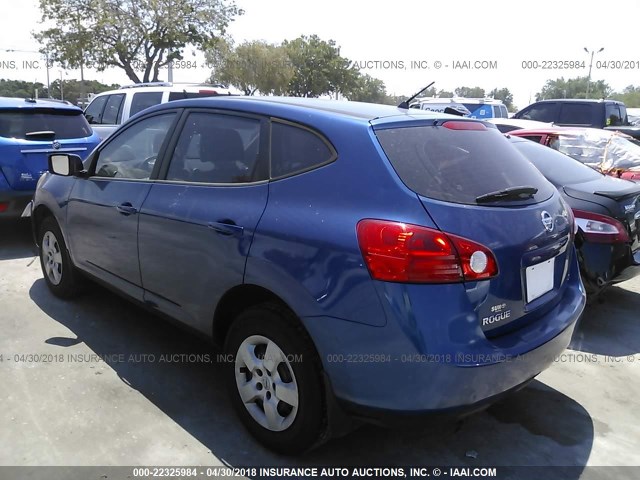 JN8AS58T58W024589 - 2008 NISSAN ROGUE S/SL BLUE photo 3