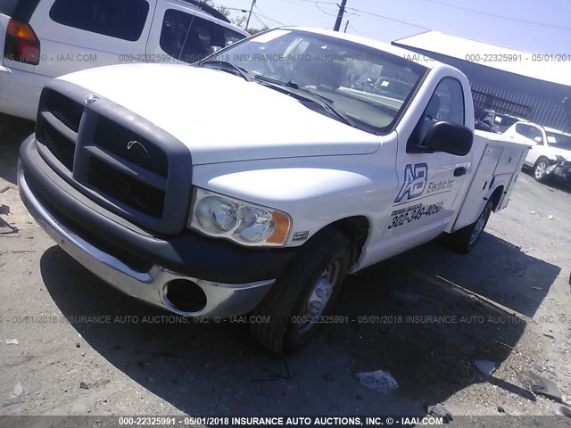 3D6WR26D05G831761 - 2005 DODGE RAM 2500 ST/SLT WHITE photo 2