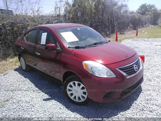 3N1CN7AP3DL894025 - 2013 NISSAN VERSA S/S PLUS/SV/SL RED photo 1