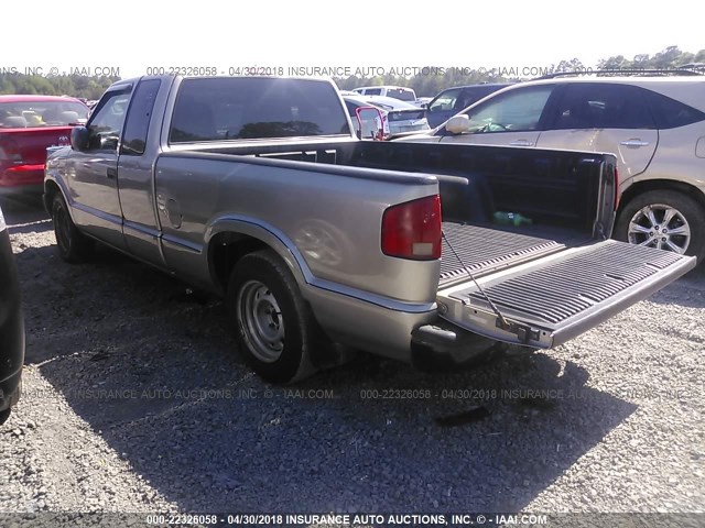 1GCCS19X638231083 - 2003 CHEVROLET S TRUCK S10 GRAY photo 3