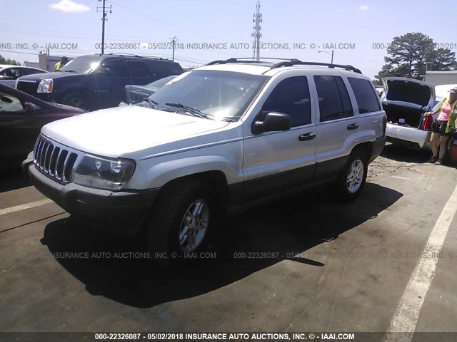 1J4GX48S73C539252 - 2003 JEEP GRAND CHEROKEE LAREDO SILVER photo 2