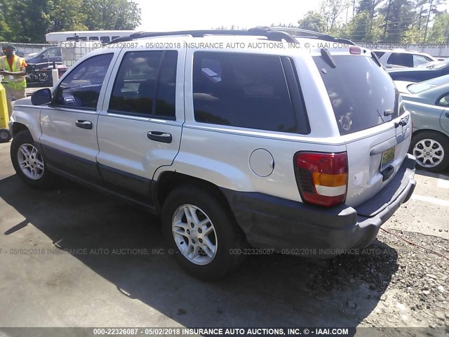 1J4GX48S73C539252 - 2003 JEEP GRAND CHEROKEE LAREDO SILVER photo 3