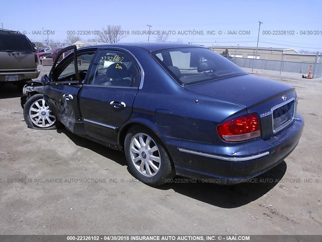 KMHWF35H74A969024 - 2004 HYUNDAI SONATA GLS/LX BLUE photo 3