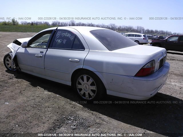 1LNHM87A45Y640267 - 2005 LINCOLN LS WHITE photo 3