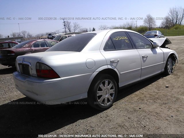 1LNHM87A45Y640267 - 2005 LINCOLN LS WHITE photo 4
