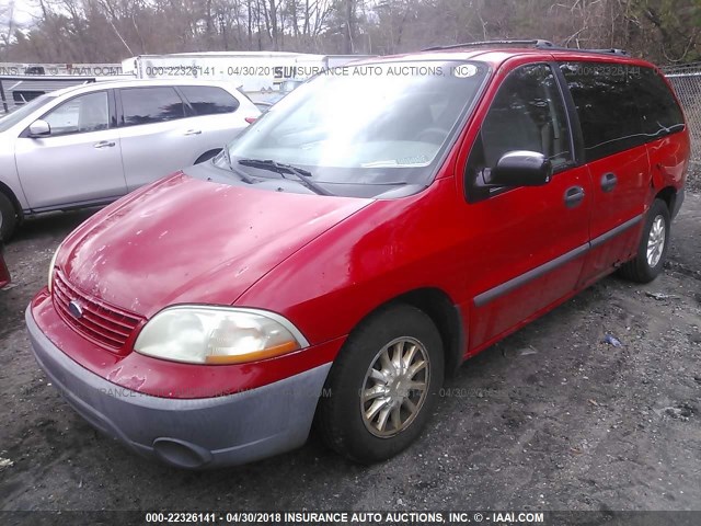 2FMZA51491BB10706 - 2001 FORD WINDSTAR LX RED photo 2