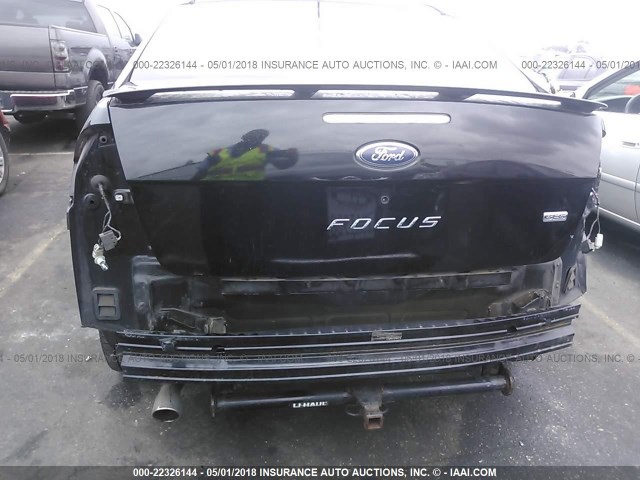 1FAHP35N28W235065 - 2008 FORD FOCUS SE/SEL/SES BLACK photo 6