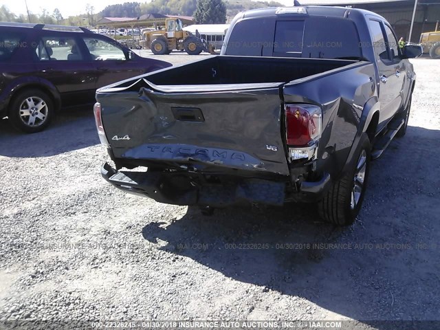 5TFGZ5AN9HX096452 - 2017 TOYOTA TACOMA DOUBLE CAB/LTD GRAY photo 6