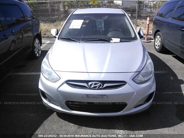 KMHCT5AE0CU031415 - 2012 HYUNDAI ACCENT GLS/GS SILVER photo 6