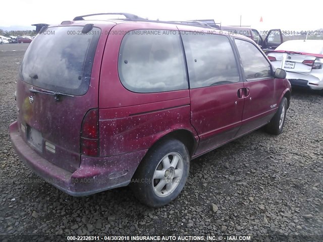 4N2DN11W7PD839168 - 1993 NISSAN QUEST GXE/XE/BASE RED photo 4