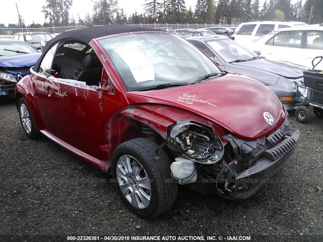 3VWPF31Y18M403722 - 2008 VOLKSWAGEN NEW BEETLE CONVERTIBLE S RED photo 1