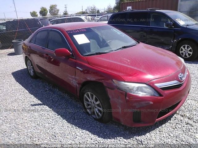 4T1BB3EK0AU119056 - 2010 TOYOTA CAMRY HYBRID RED photo 6