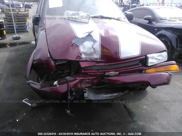 1GCCS14H538168106 - 2003 CHEVROLET S TRUCK S10 RED photo 6